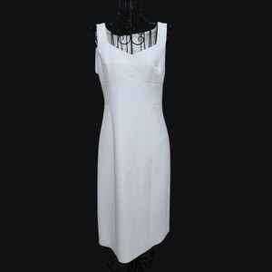 4.Collective White Textured Sheath Dress Sleeveless Size 4 NWT